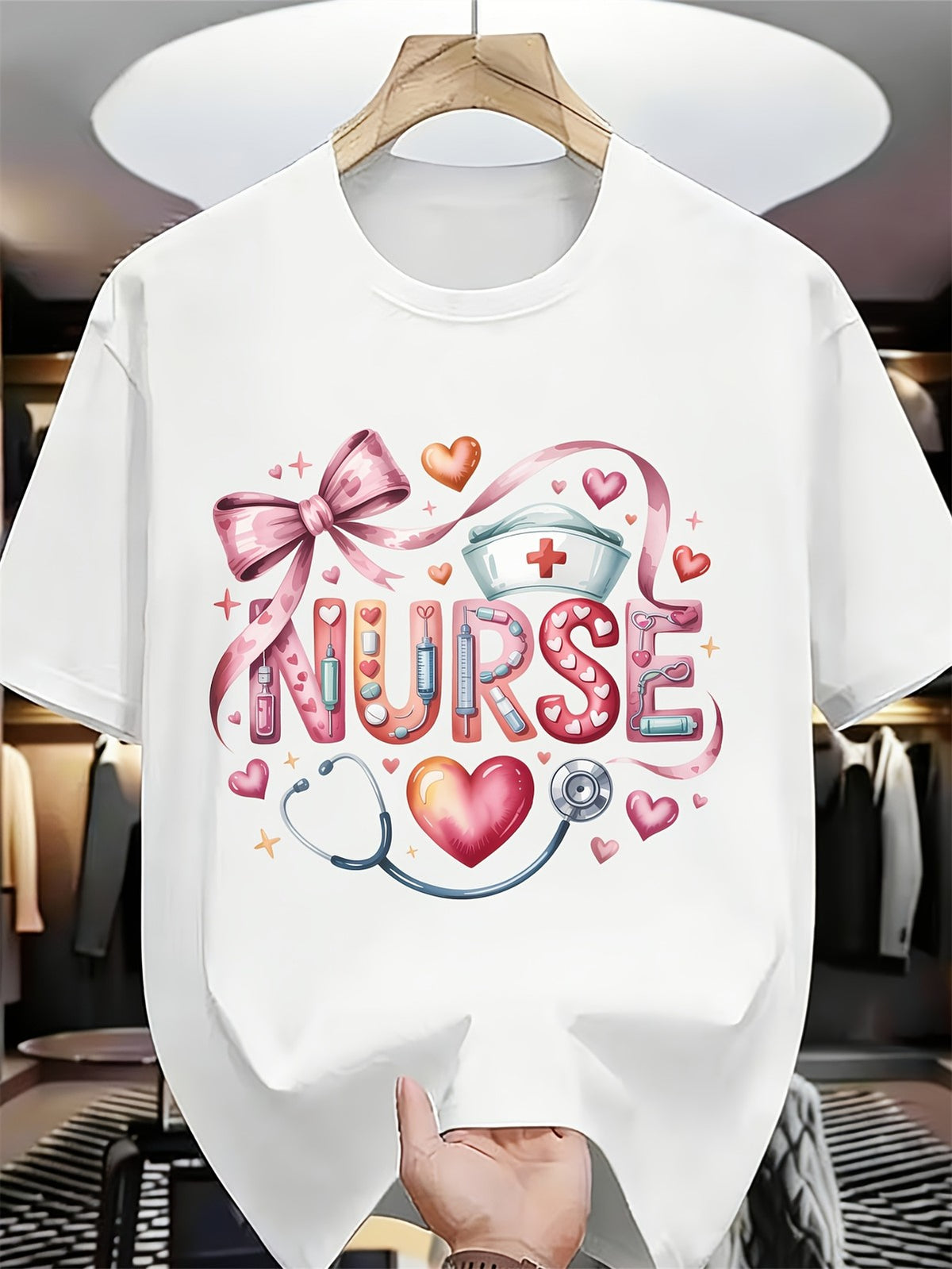 Valentine Day Nurse Funny Couple Matching Casual Spring Summer Gift Unisex Tee