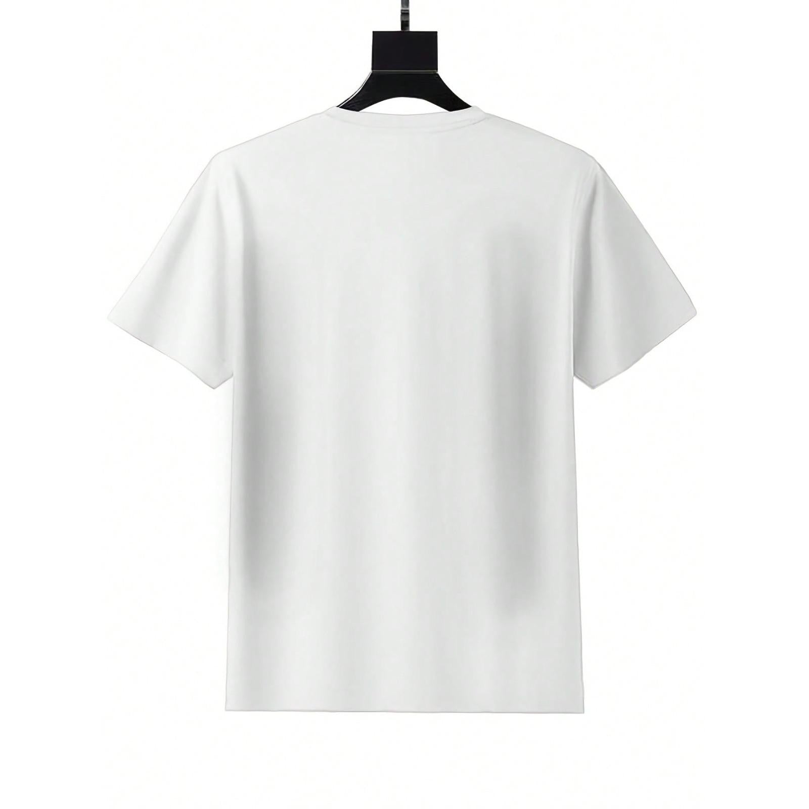 Blessed Heart & Cross Print T-Shirt, Short Sleeve Tee for Valentine's Day Gifts