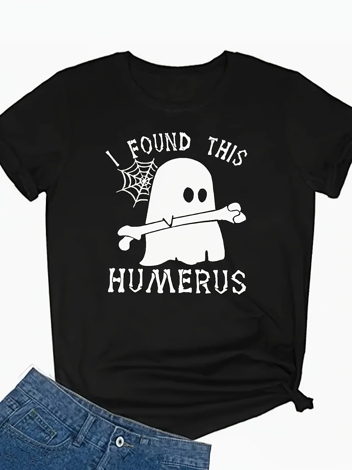 Funny I Found This Humerus Skeleton Print Halloween Casual top Gift Unisex shirt