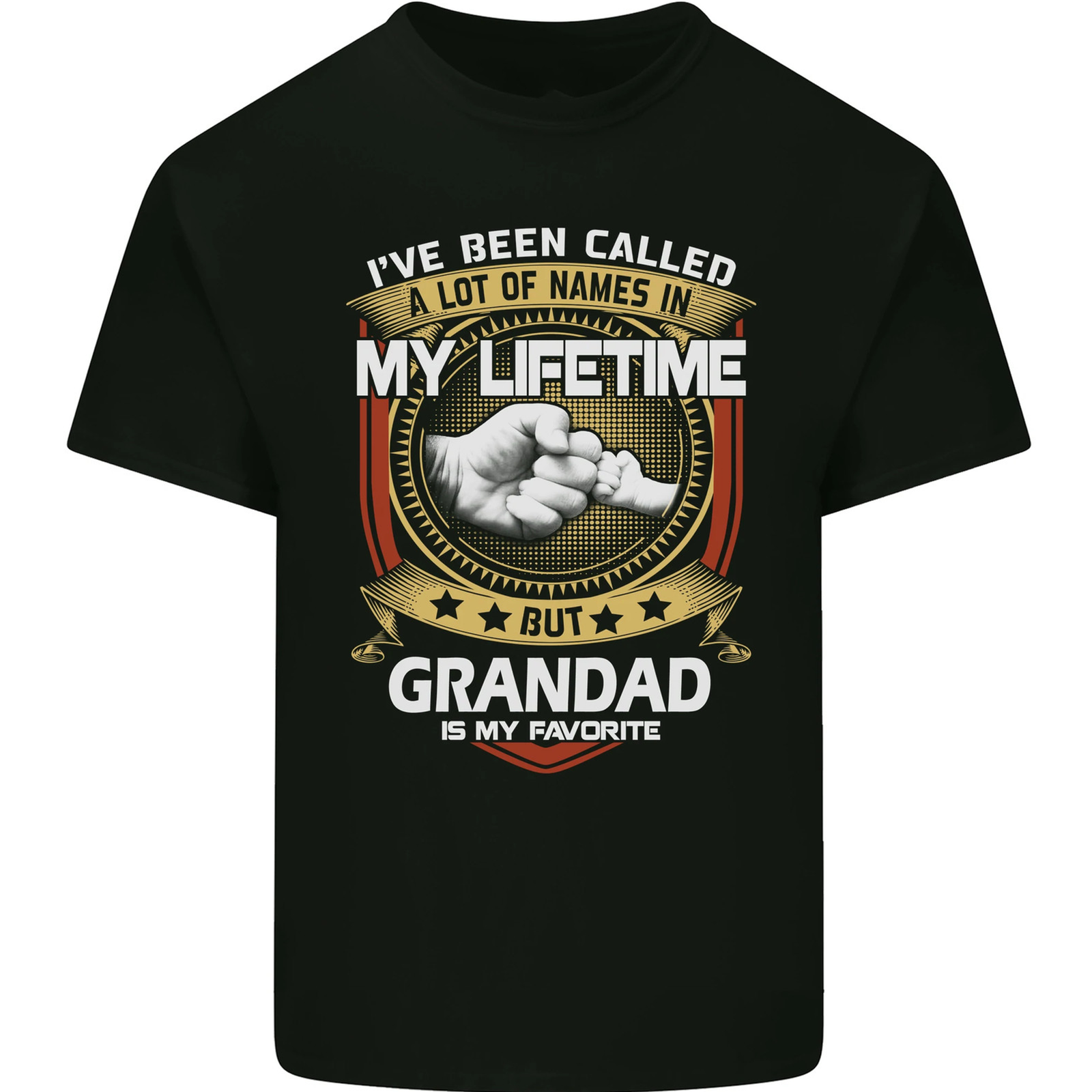 Grandad Is My Favourite Funny Fathers Day Mens Cotton T-Shirt Tee Top