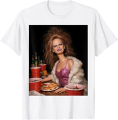 Funny Distressed Party Doll Face Meme Vintage 90s Retro Graphic Unisex Shirt