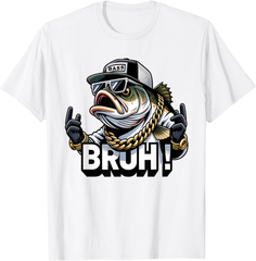 Bruh Fish Funny Fishing Day Gift Angler Friend Outdoor Sport Unisex Tee