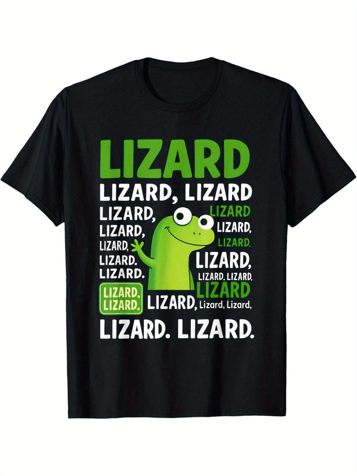 Lizard Meme Funny Weirdcore Animal Casual Short Sleeve Cotton Gift Unisex Tee