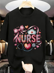 Valentine Day Nurse Funny Couple Matching Casual Spring Summer Gift Unisex Tee