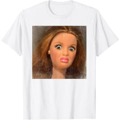 Funny Disgusting Doll Face Meme Horror Humor Graphic Unisex Shirt