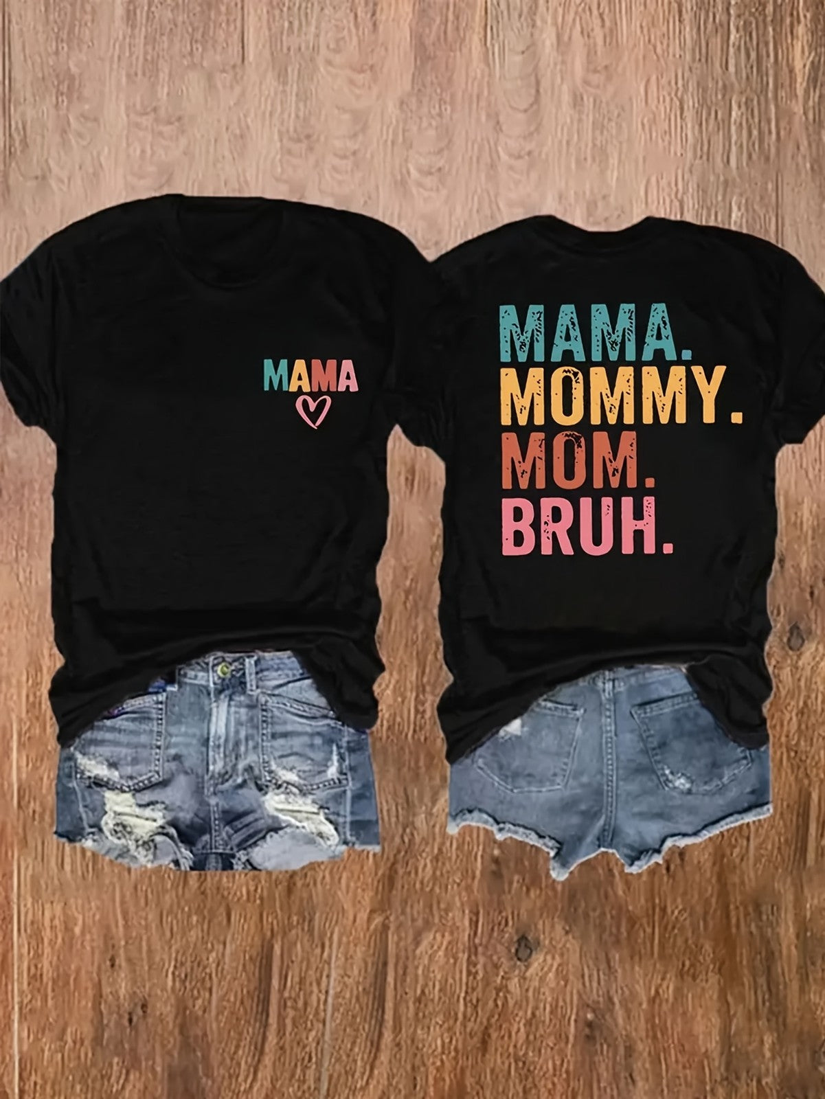 Mama Mom Mommy Bruh Mothers Day Letter Print Casual Spring Summer Unisex Tee