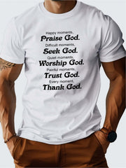 Praise Seek Worship Trust Thank God Christian Faith Inspirational Gift UnisexTee