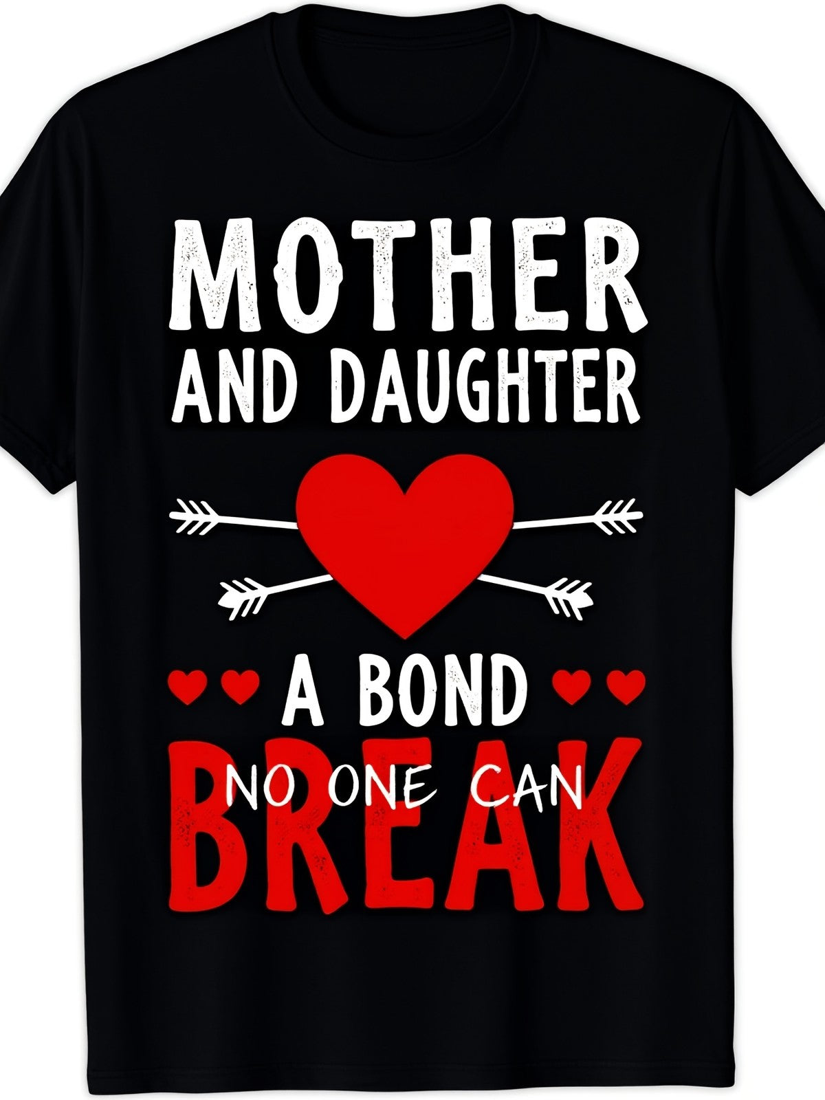 Mother Daughter Bond Unbreakable Heart Family Love Retro Casual Gift Unisex Tee