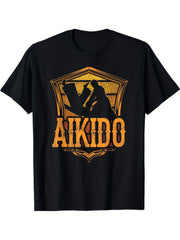Men'S Aikido Martial Arts Fighter Training T-Shirt | Heavyweight Tee