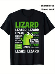 Lizard Meme Funny Weirdcore Animal Casual Short Sleeve Cotton Gift Unisex Tee