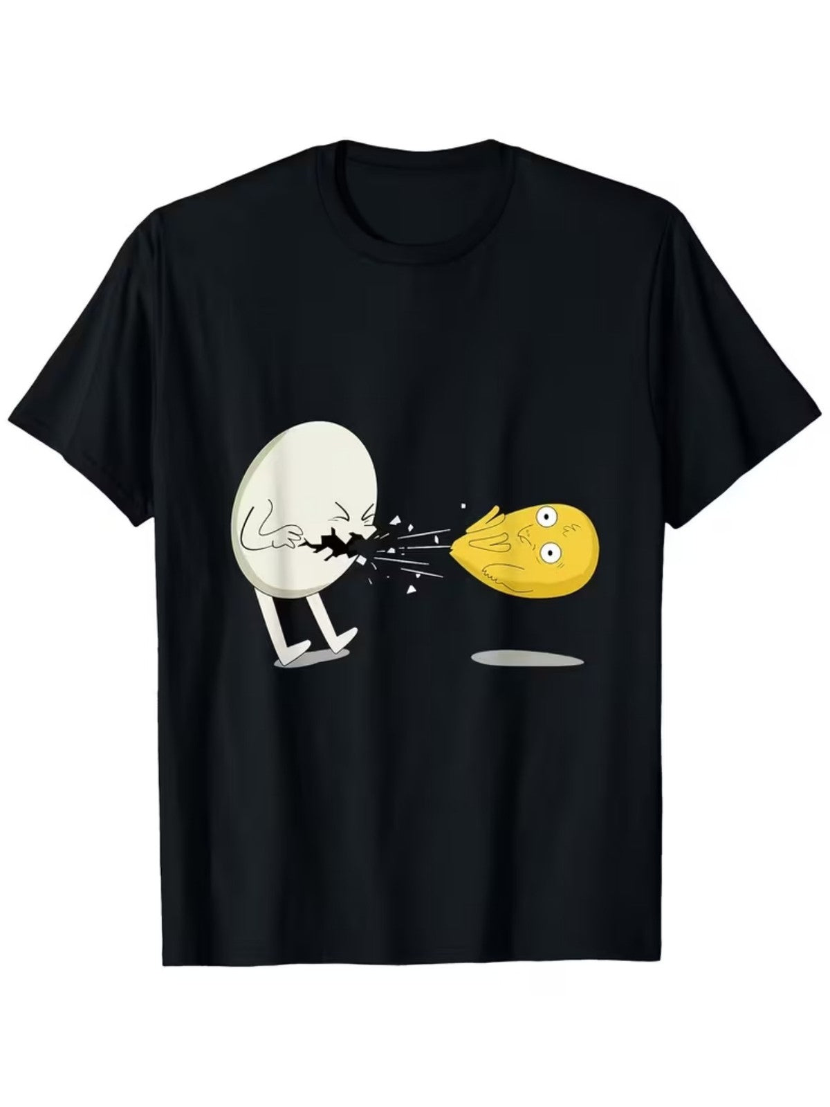 Fun Egg Yolk Hatching Chick Vintage Comedy Holiday Christmas New Year Unisex Tee