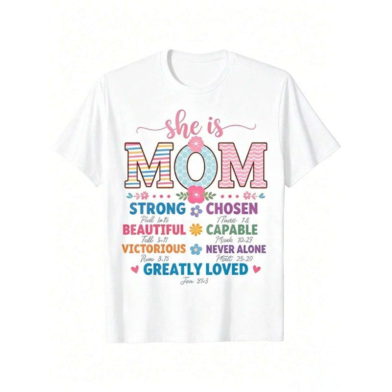 She Is Mom Christian Strong Capable Bible Verse Mothers Day Unisex Tee