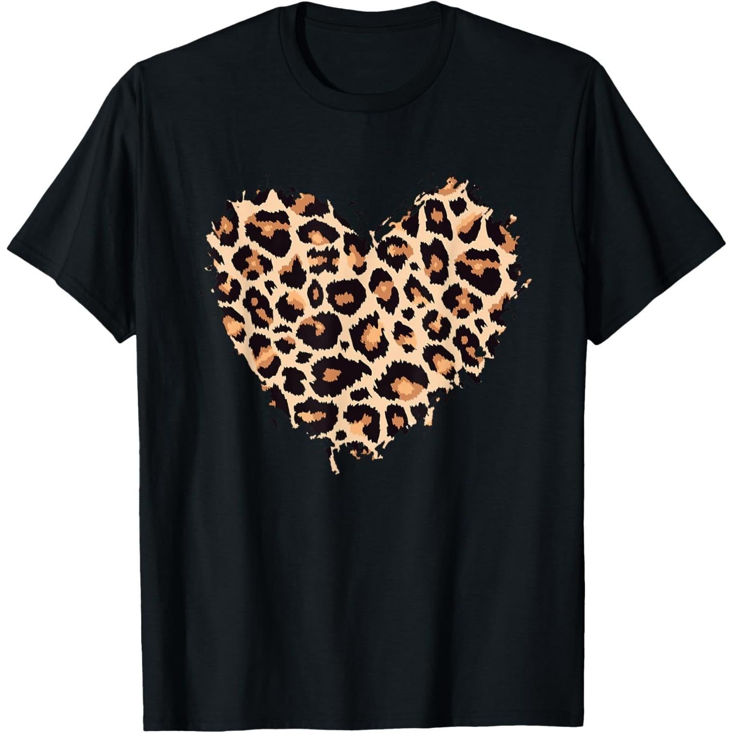 Wild At Heart Animal Print T-Shirt, Cheetah and Leopard Love, Unisex Graphic Top
