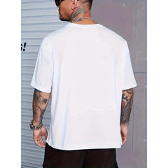 Black Star Graphic T-Shirt - Oversized Unisex Streetwear Tee with Bold Geometric Print, Casual Crewneck Top