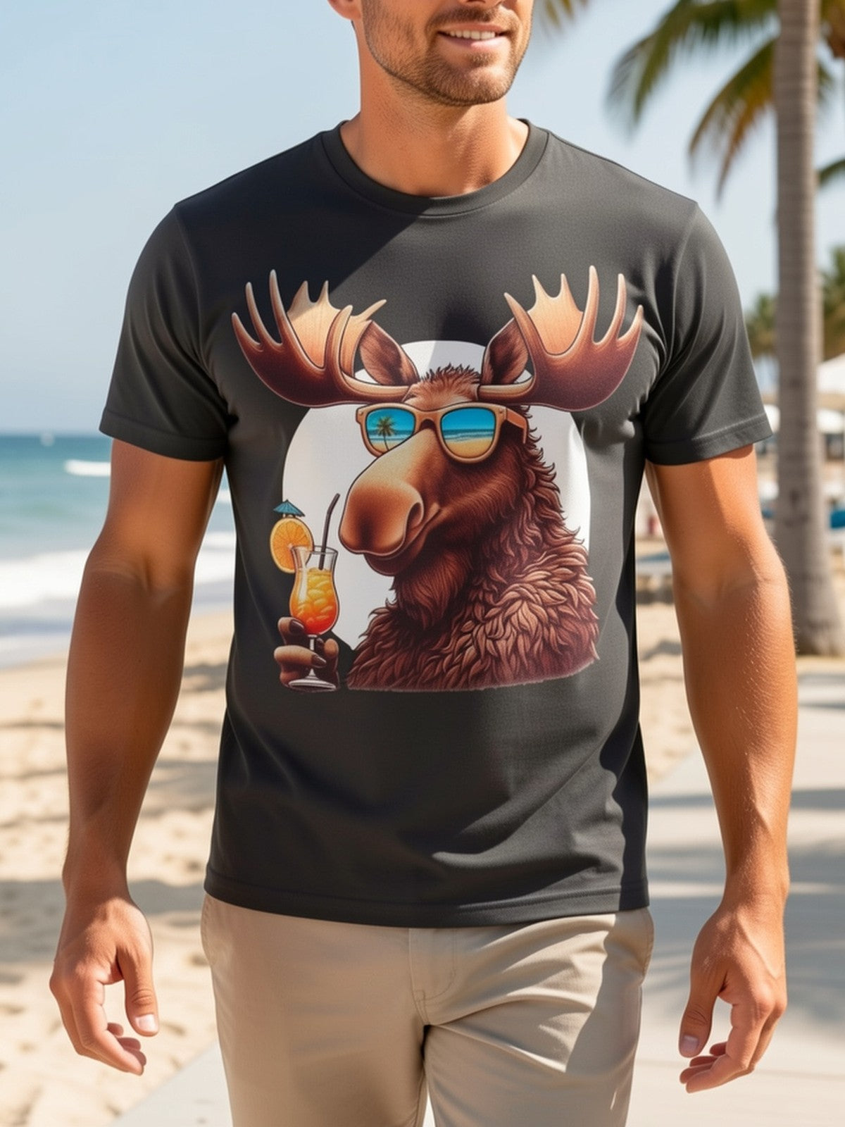 Funny Animal Glasses Summer Vacation Cute Animal Casual Gift Trendy Unisex Tee