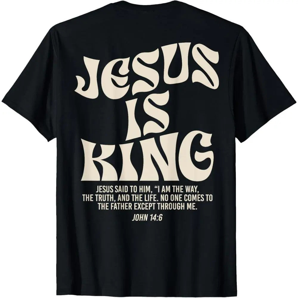 John 14:6 Bible Verse "Jesus Is King" Religious Christian Tee