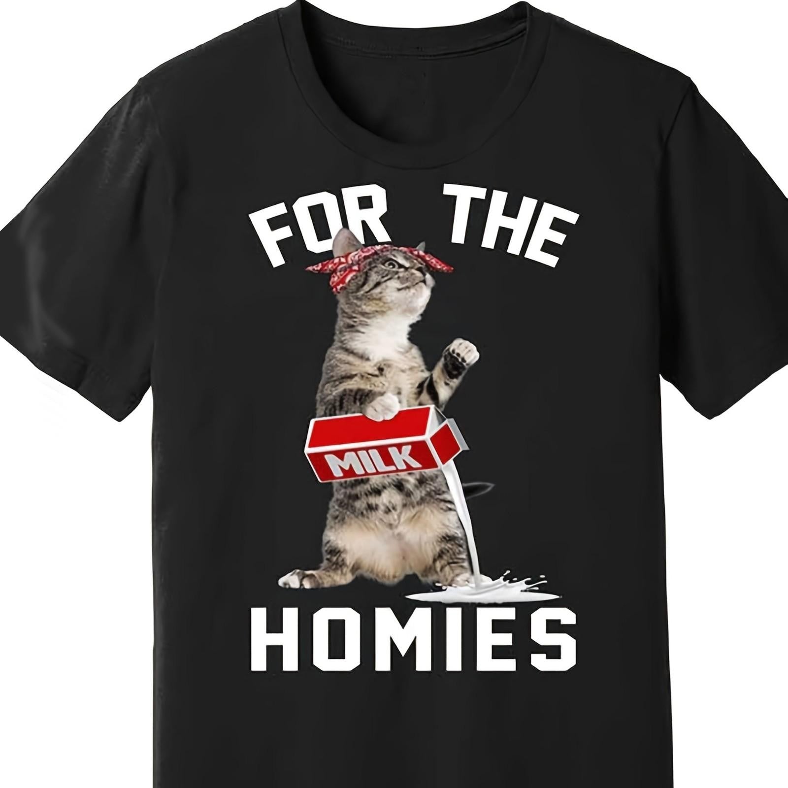 Funny Gangsta Cat Milk Carton Tabby Urban Streetwear Unisex Shirt