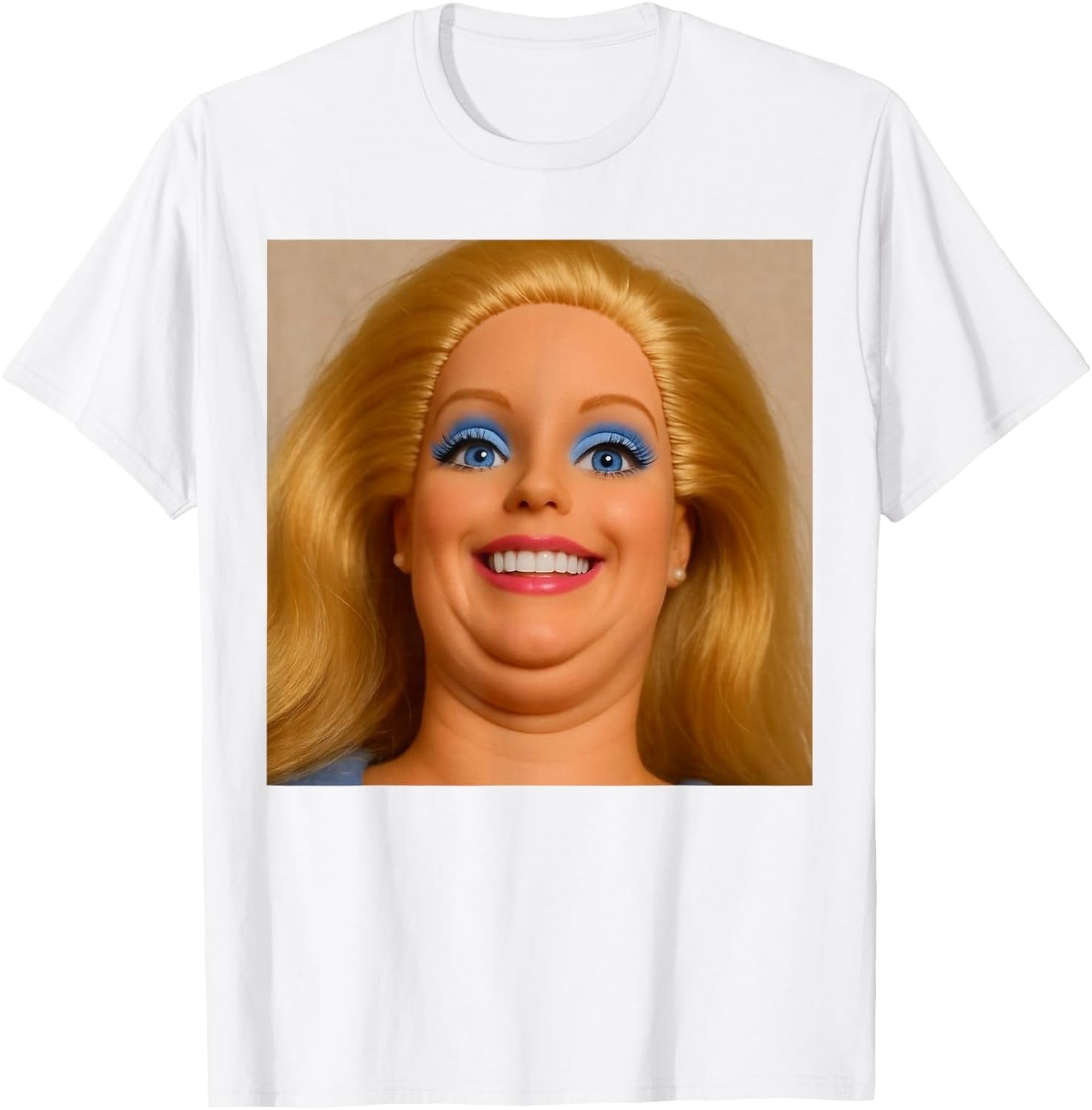 Funny Doll Face Meme Expression Hilarious Sarcastic Gen Z T-Shirt