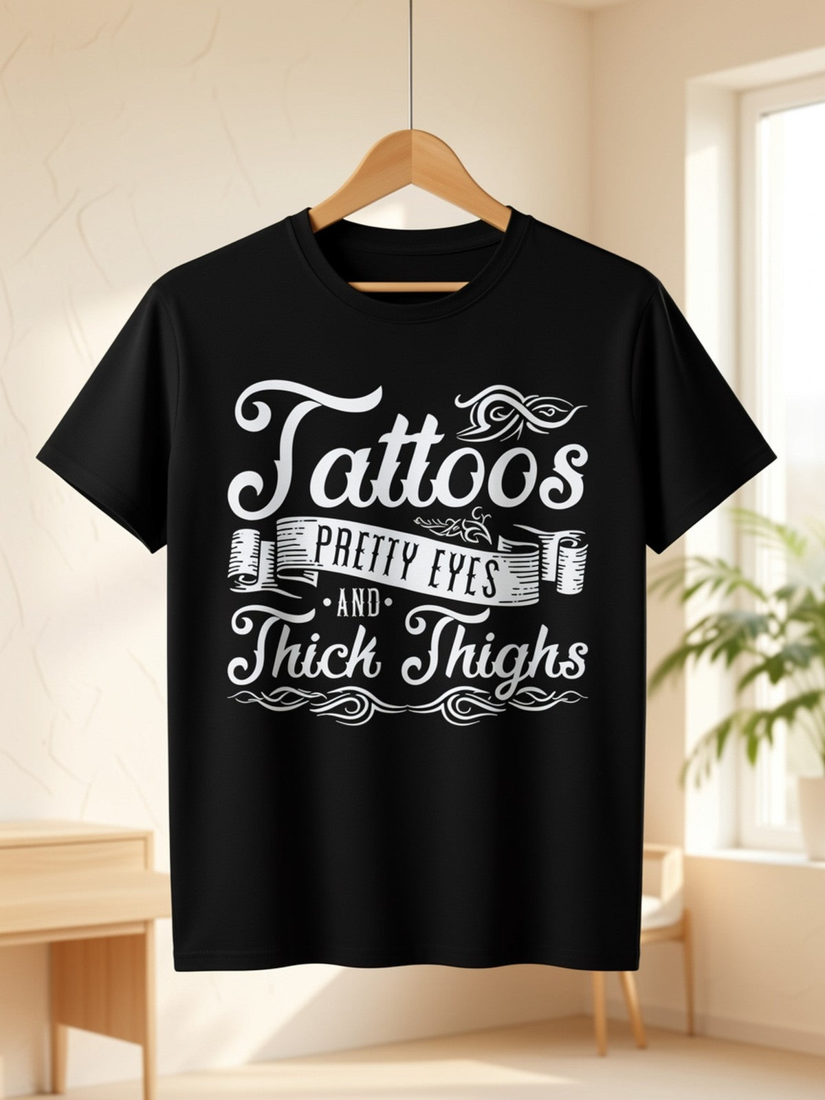 Pretty Eyes Thick Thighs Plus Size Casual Streetwear Body Positive Unisex Tee