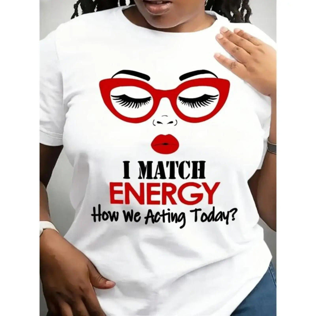 I Match Your Energy Gen Z Funny Saying Social Humor Graphic Unisex Tee