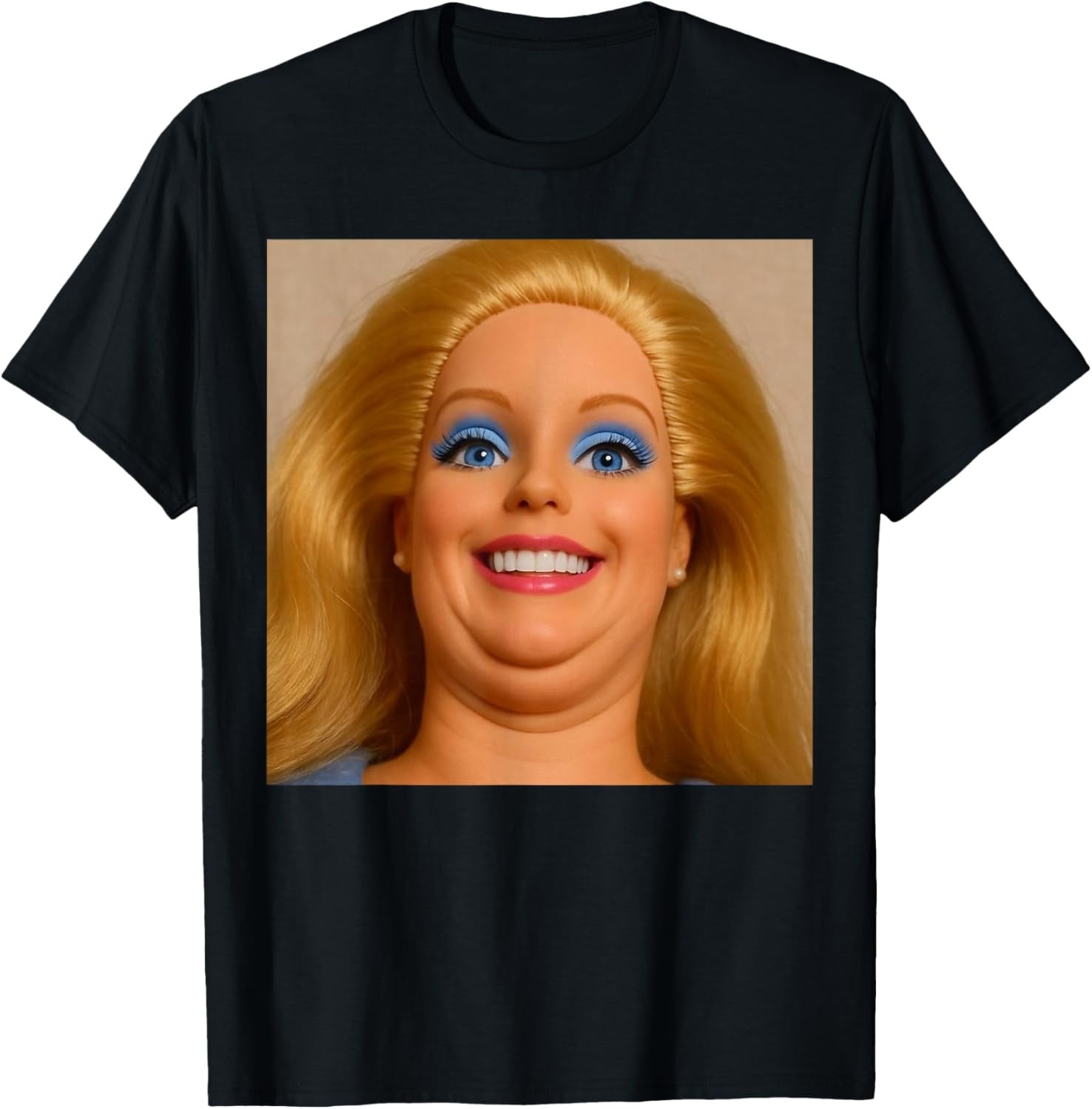 Funny Doll Face Meme Expression Hilarious Sarcastic Gen Z T-Shirt