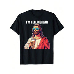 Men's "I'm Telling Dad" Funny Graphic T-Shirt Men's Humorous Quote Casual Statement Tee