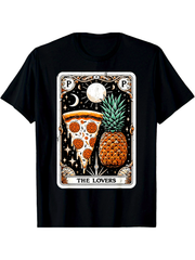 Pineapple Pizza Tarot Hawaii Funny Pizza Lover Summer Casual Gift Unisex Tee