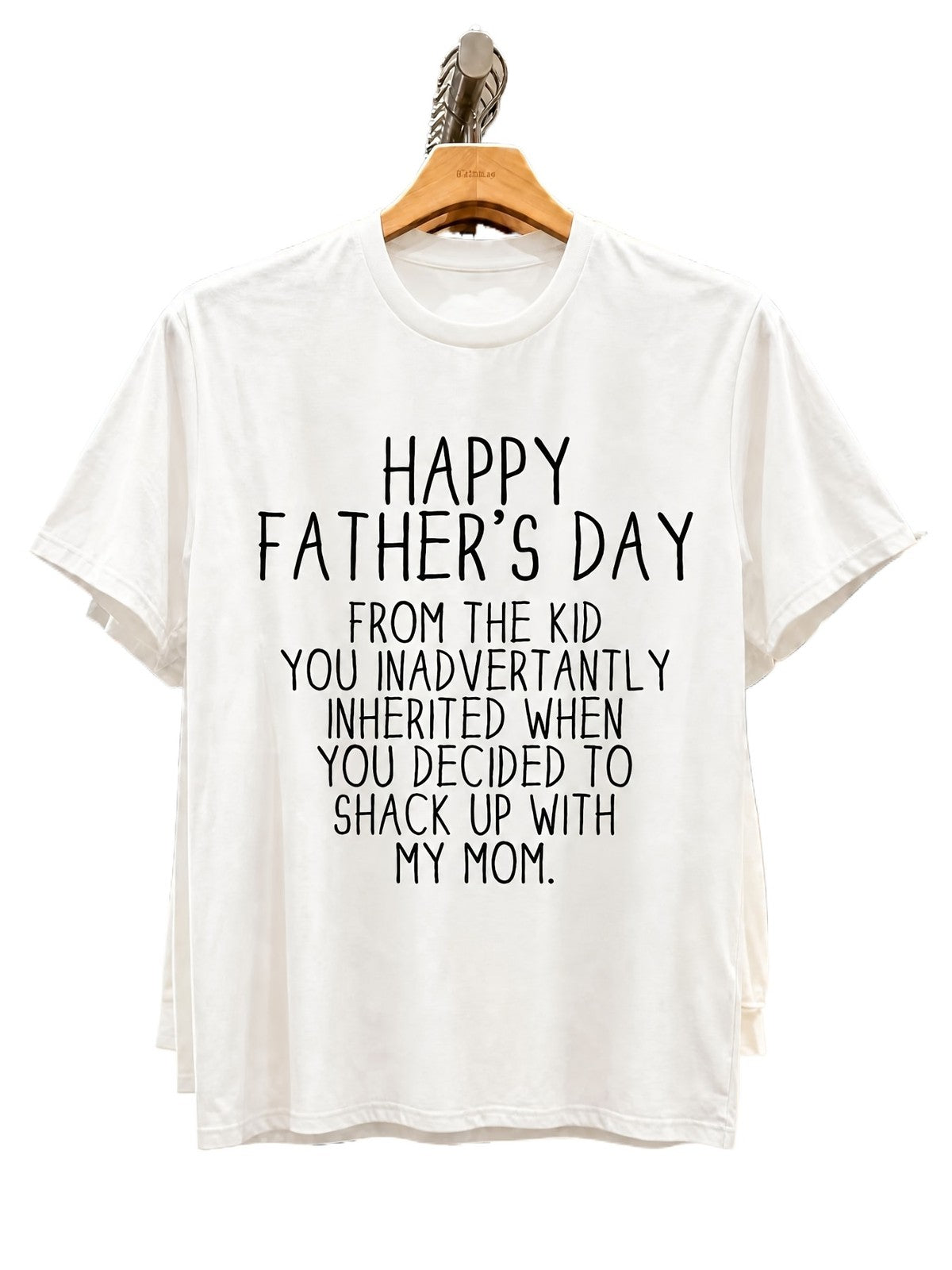 Funny Step Dad Father Day Gift Joke Stepson Inherited Humor Sarcastic Unisex Tee