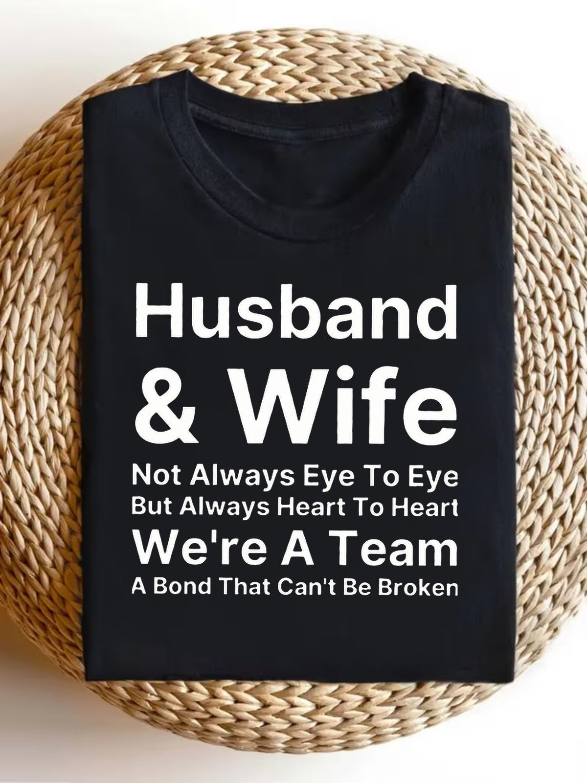 Not Eye To Eye Heart To Heart Funny Vintage Couple Shirt Husband Wife Unisex Tee