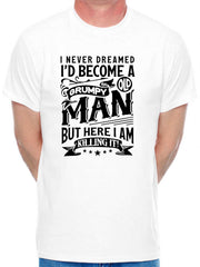 Grumpy Old Man Killing It Funny Sarcastic Birthday Gift Humor Unisex Tee