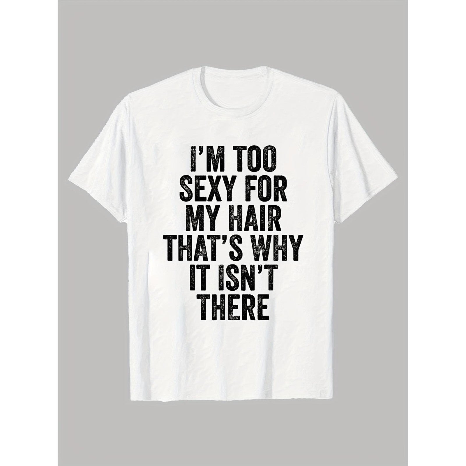 Humorous My Hair, Funny Bald Head Joke Graphic Unisex Shirt