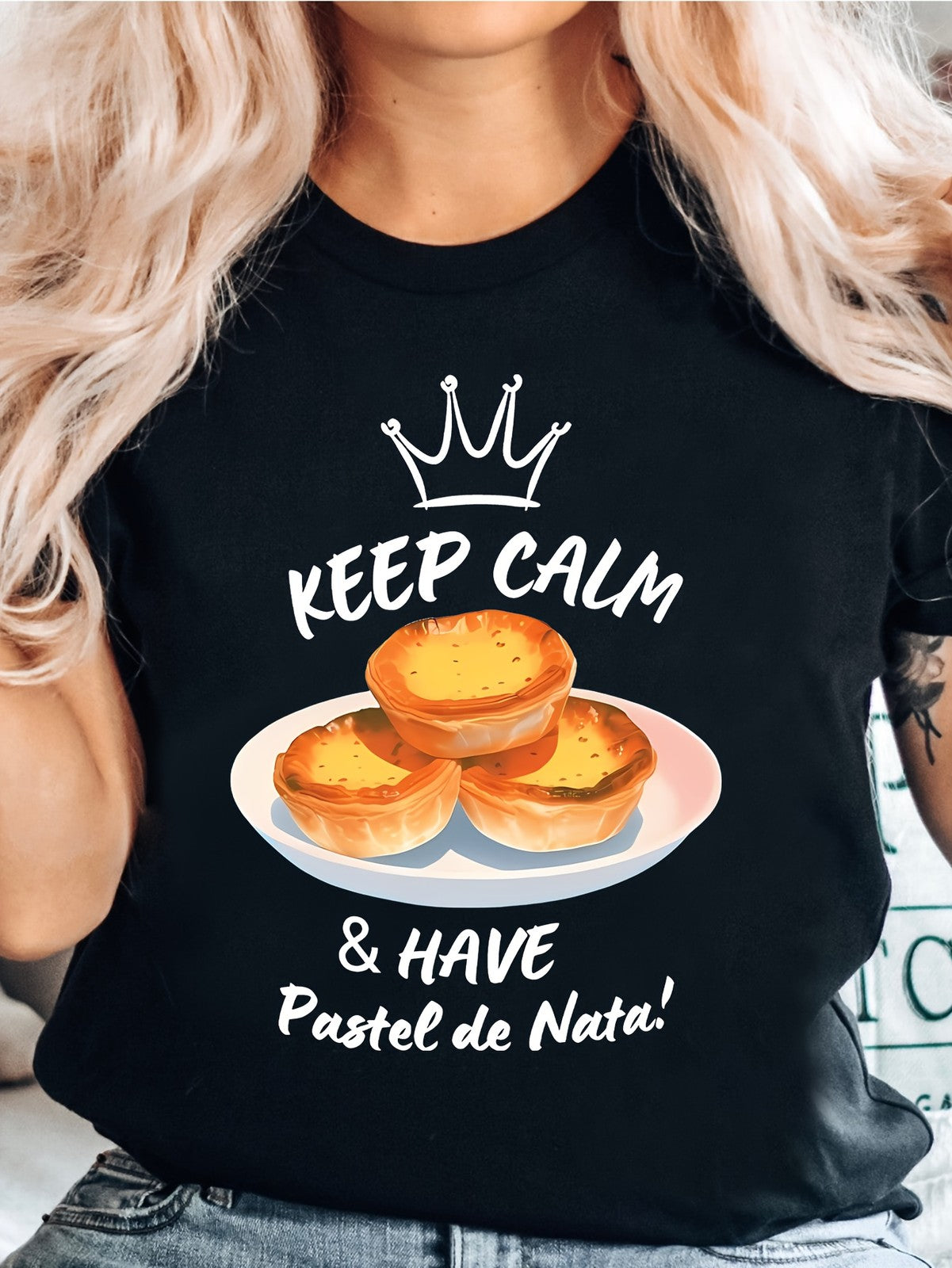 Keep Calm Have Pastries Portuguese Pastel Nata Vacation Gift Summer Unisex Tee