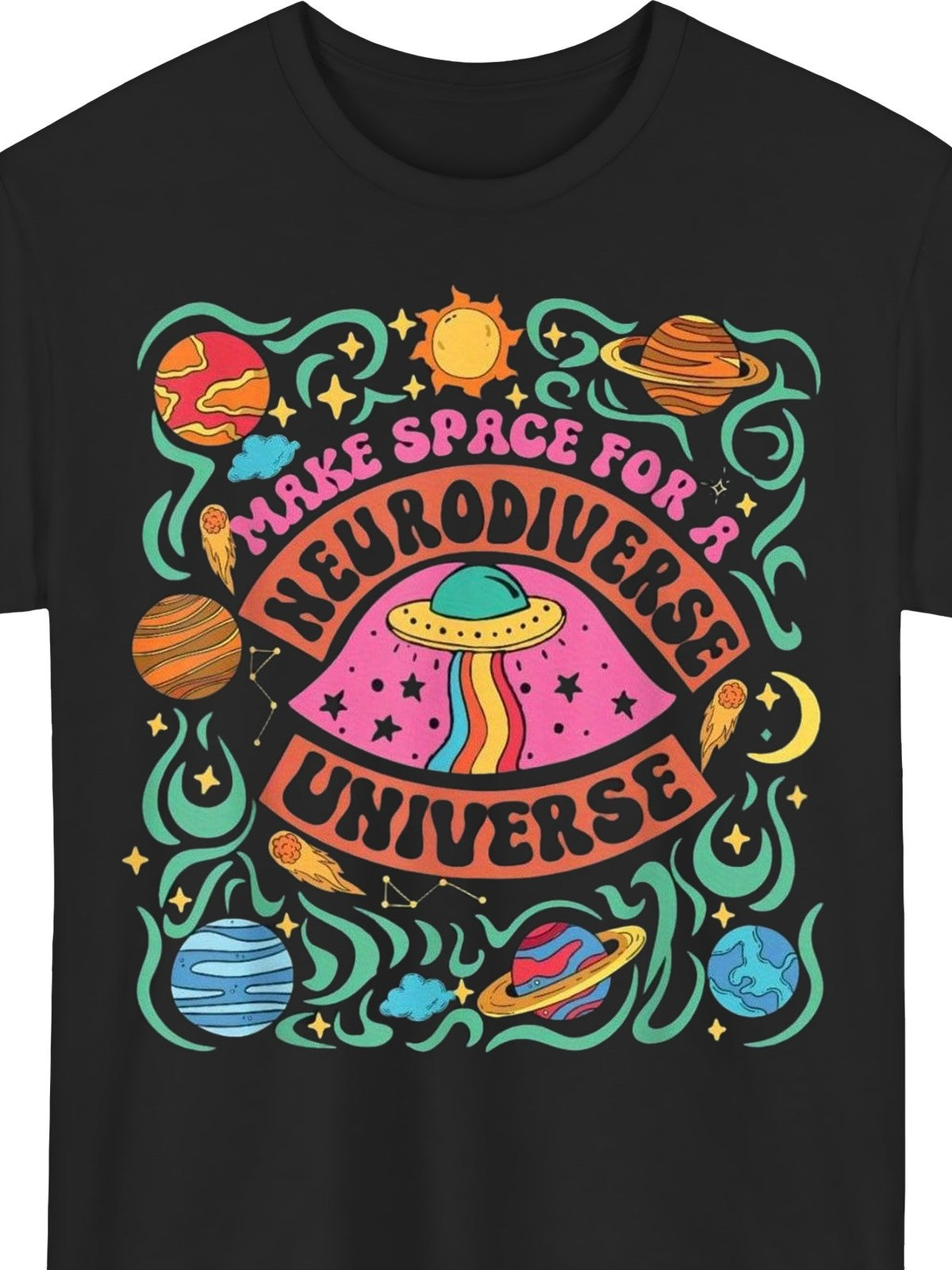 Make Space For A Universe Neurodiverse Autism Awareness Space Galaxy Unisex Tee