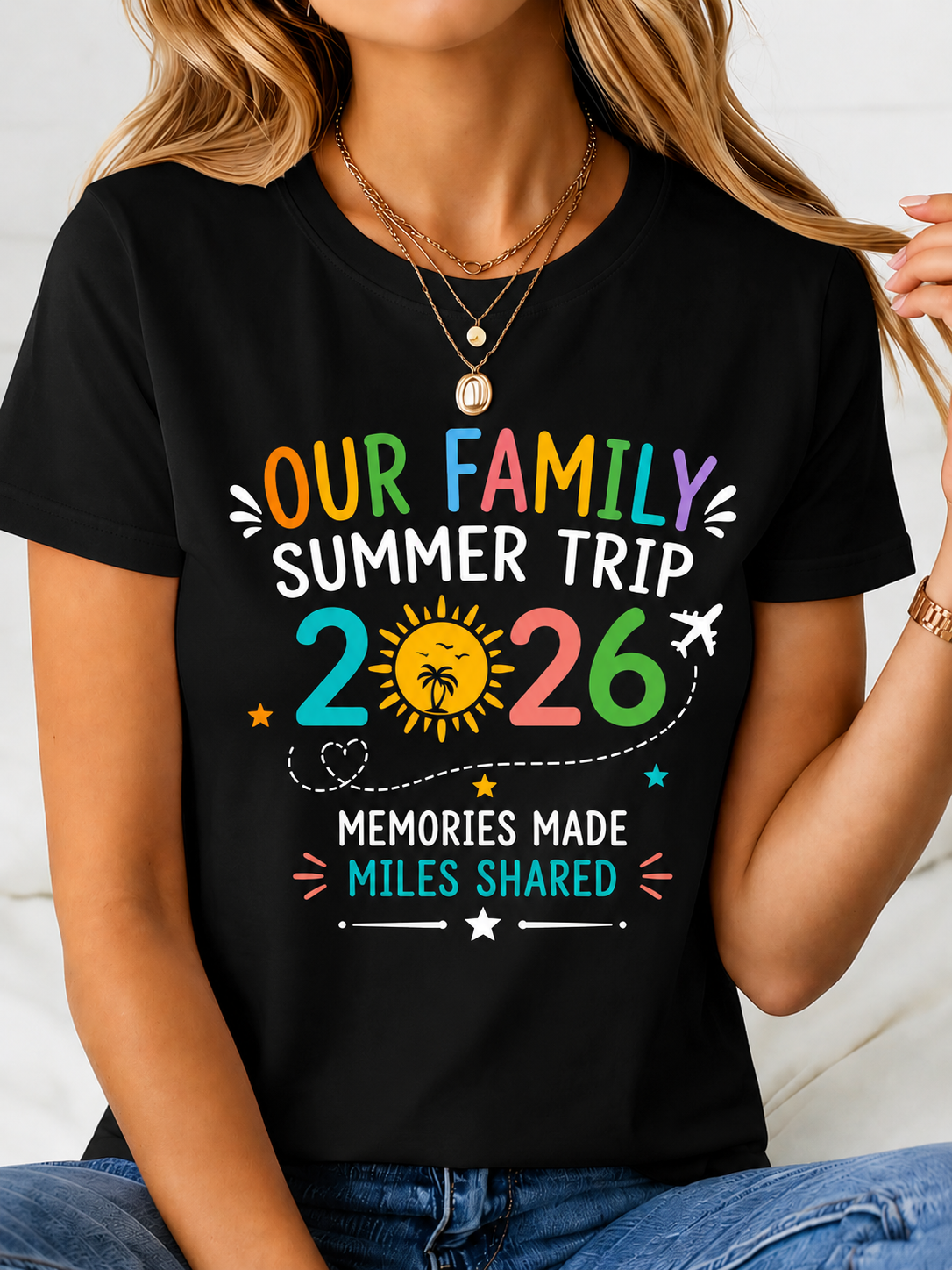 Family Vacation 2026 Matching Trip Summer Travel Beach Holiday Gift Unisex Tee