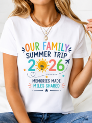 Family Vacation 2026 Matching Trip Summer Travel Beach Holiday Gift Unisex Tee