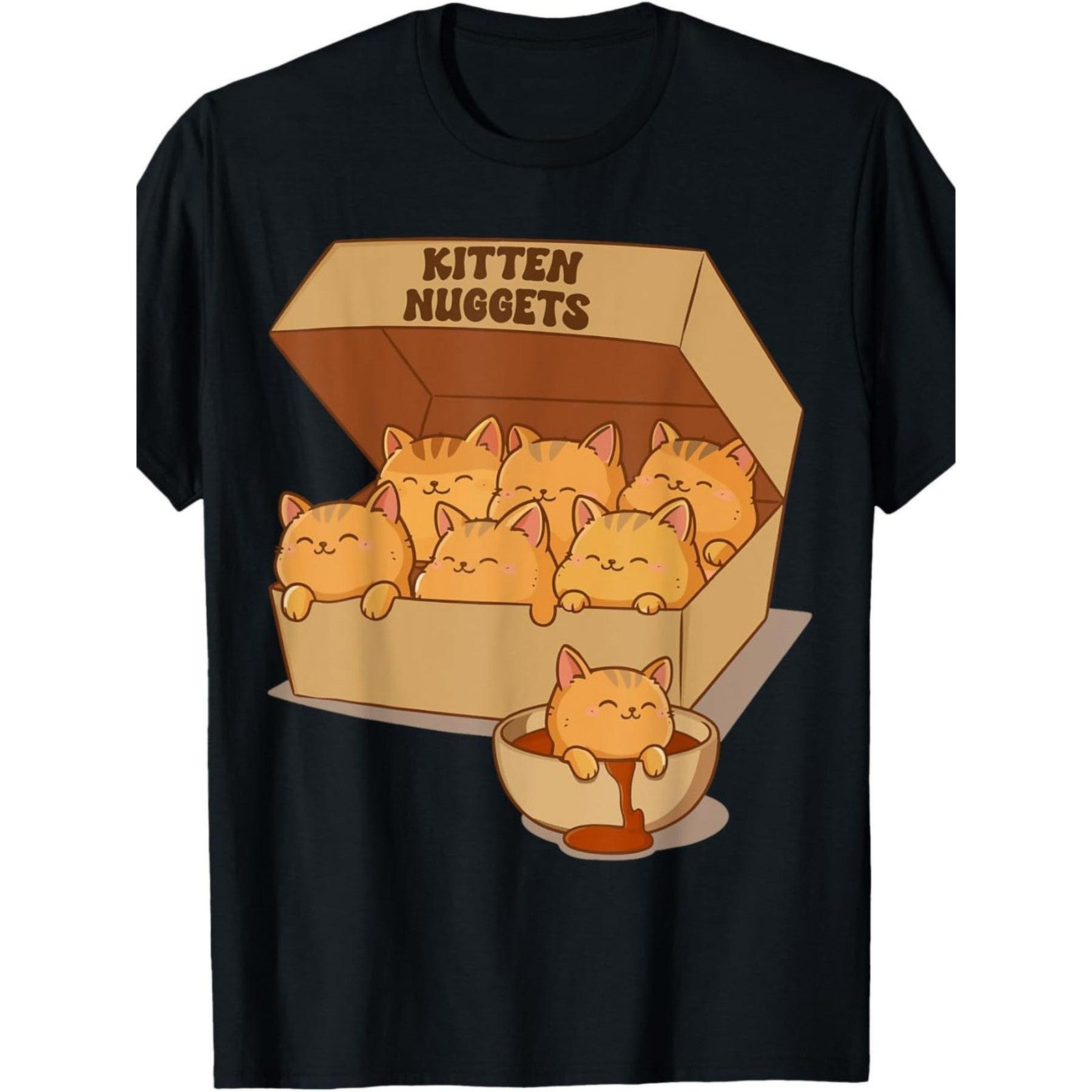 Kitten Nuggets Funny Cat Lover Fast Food Parody Cute Streetwear Gift Unisex Tee