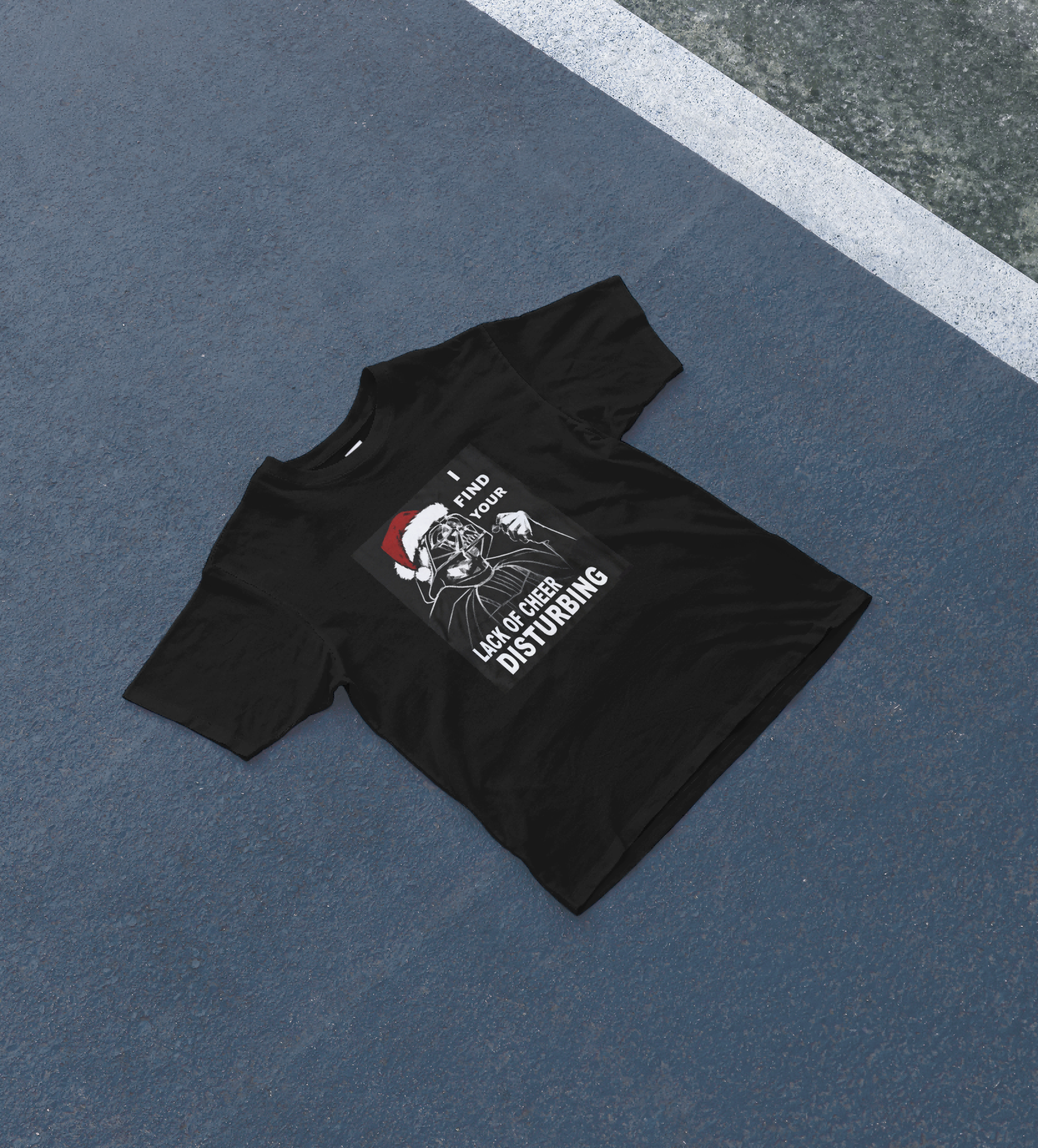 DIYANYONE Original Holiday Humor Tee: Santa Vader 'Lack of Cheer'