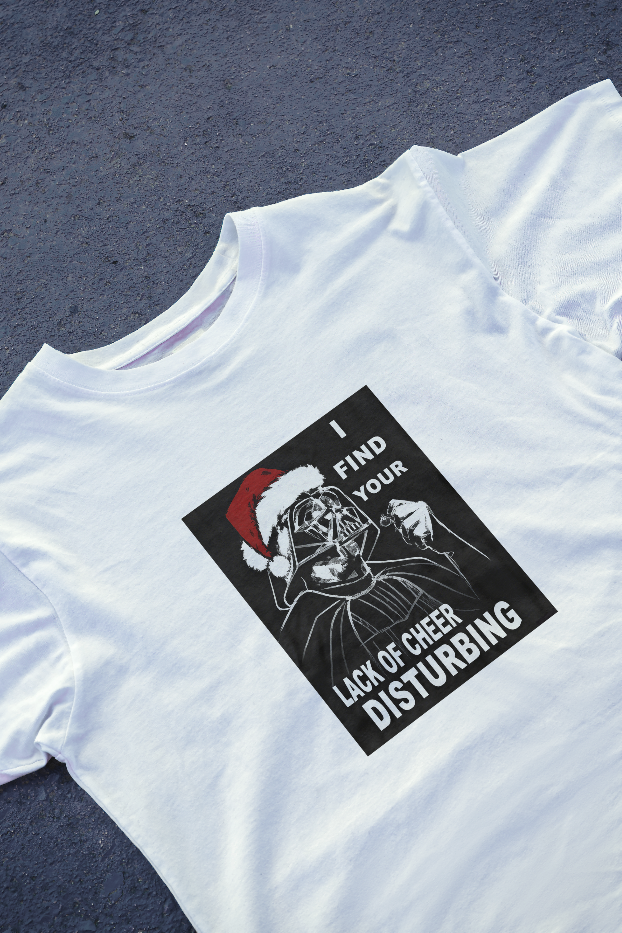 DIYANYONE Original Holiday Humor Tee: Santa Vader 'Lack of Cheer'