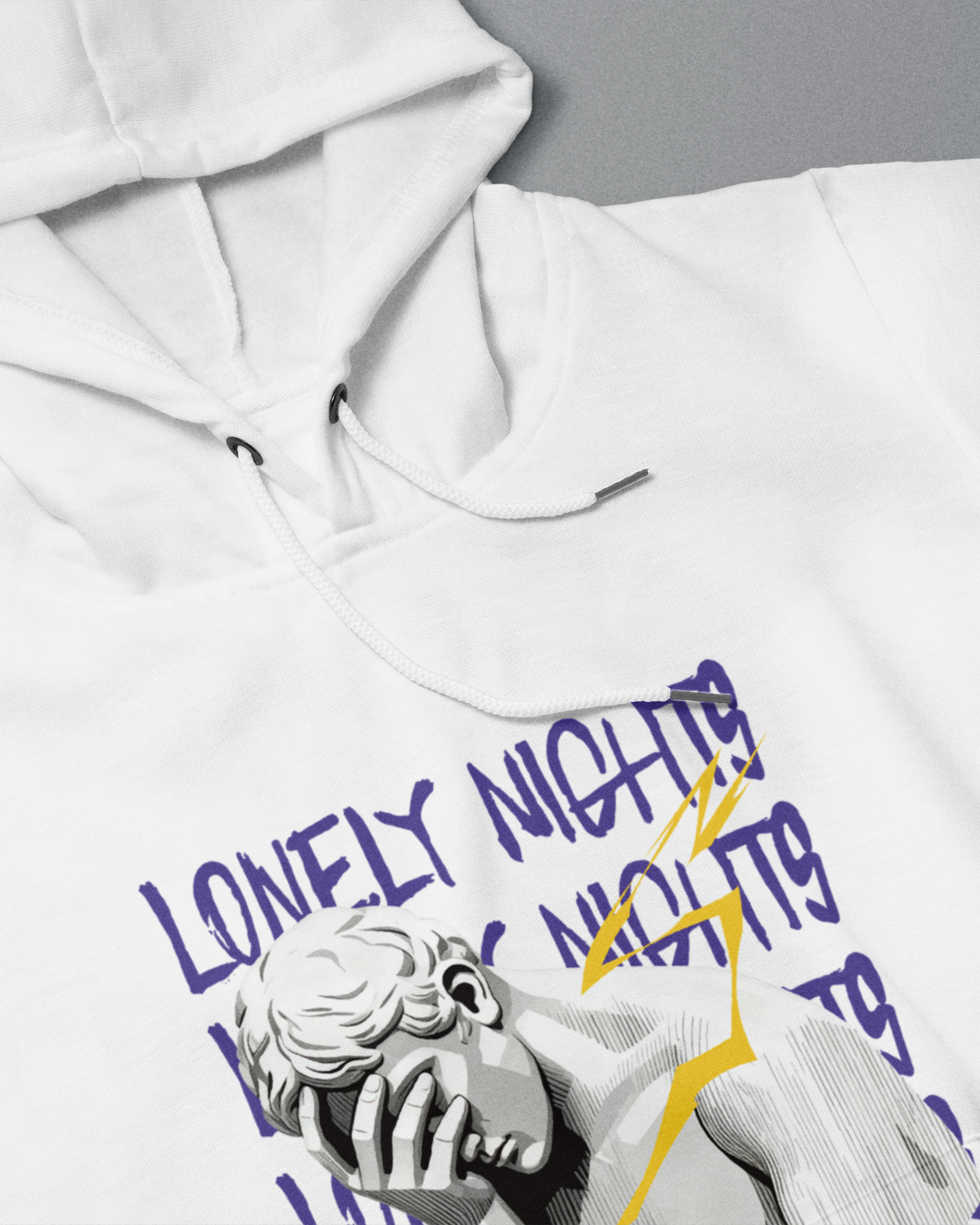 DIYANYONE DIYANYONE Original Vaporwave Hoodies: Lonely Nights Choose Peace