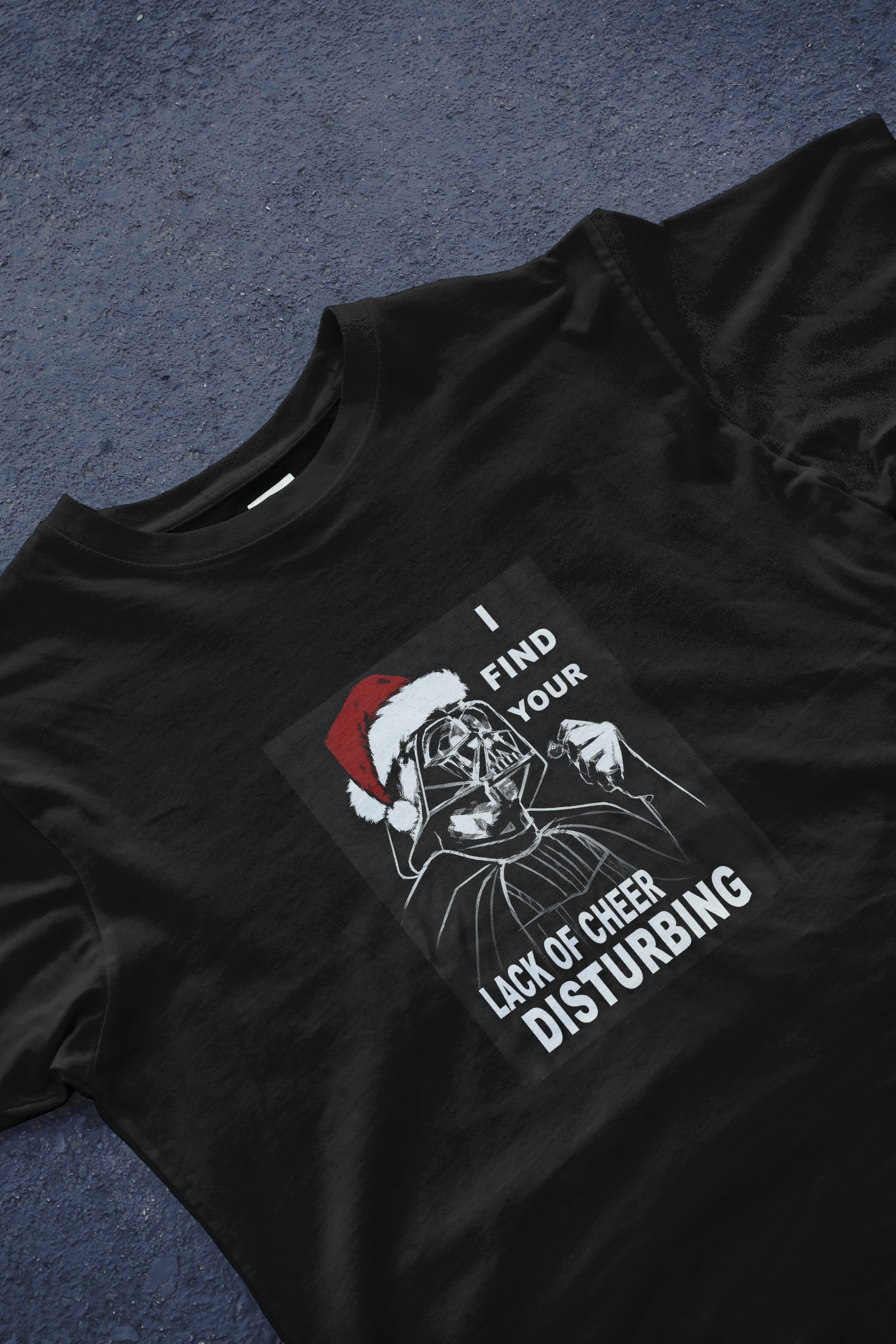 DIYANYONE Original Holiday Humor Tee: Santa Vader 'Lack of Cheer'