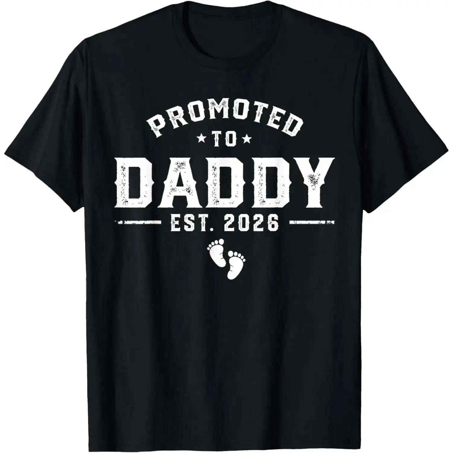 Daddy Est 2026 New Dad T-Shirt - Daddy To Be Pregnancy Announcement Graphic Tee, Unisex Casual Top
