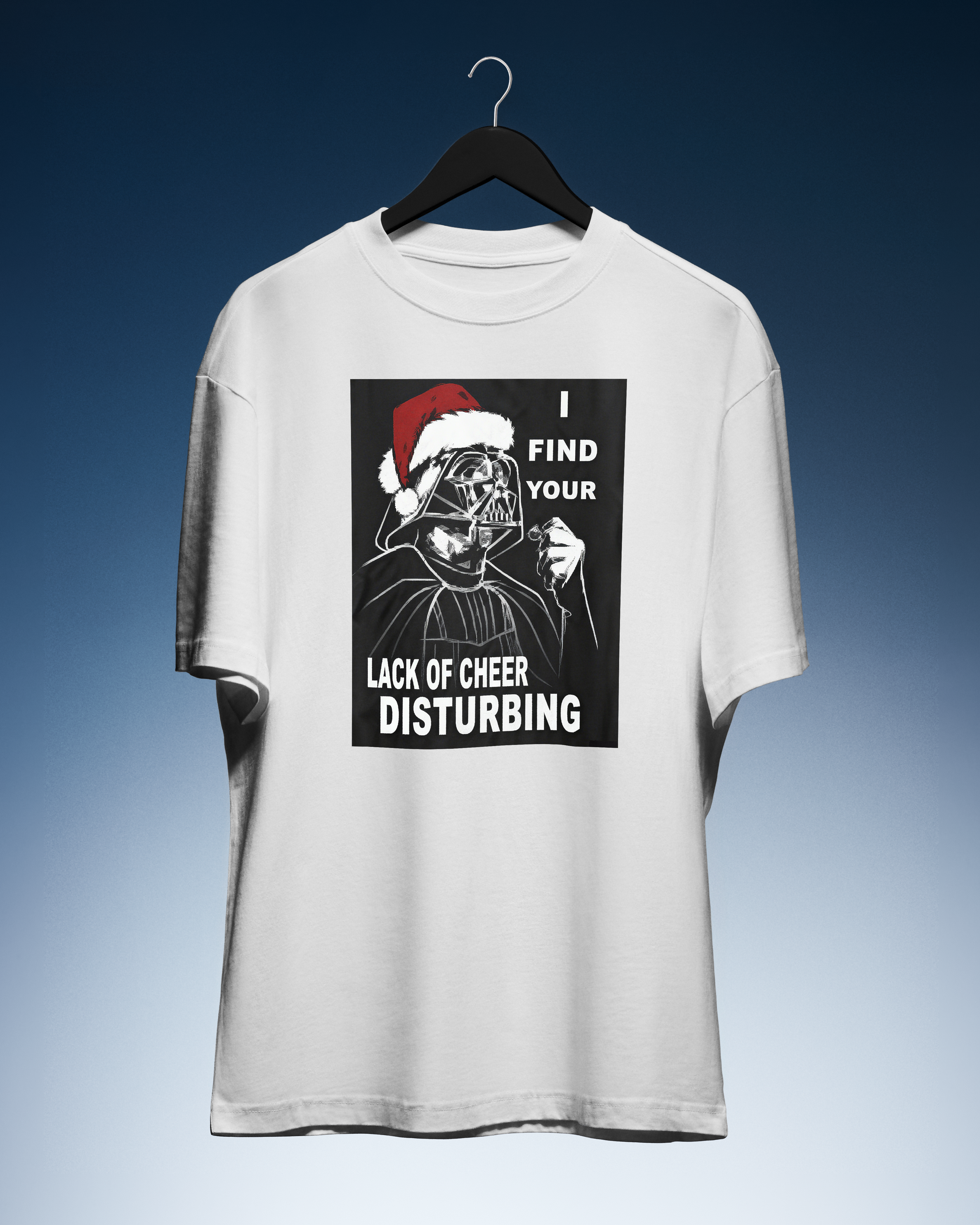 DIYANYONE Original Holiday Humor Tee: Santa Vader 'Lack of Cheer'