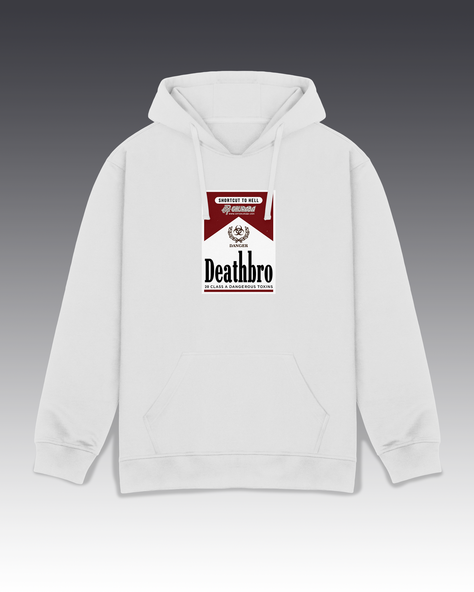 DIYANYONE Original "Deathbro" Hoodie - Heavyweight Cotton Blend Pullover, Dark Humor Pop Culture Graphic Hoodies