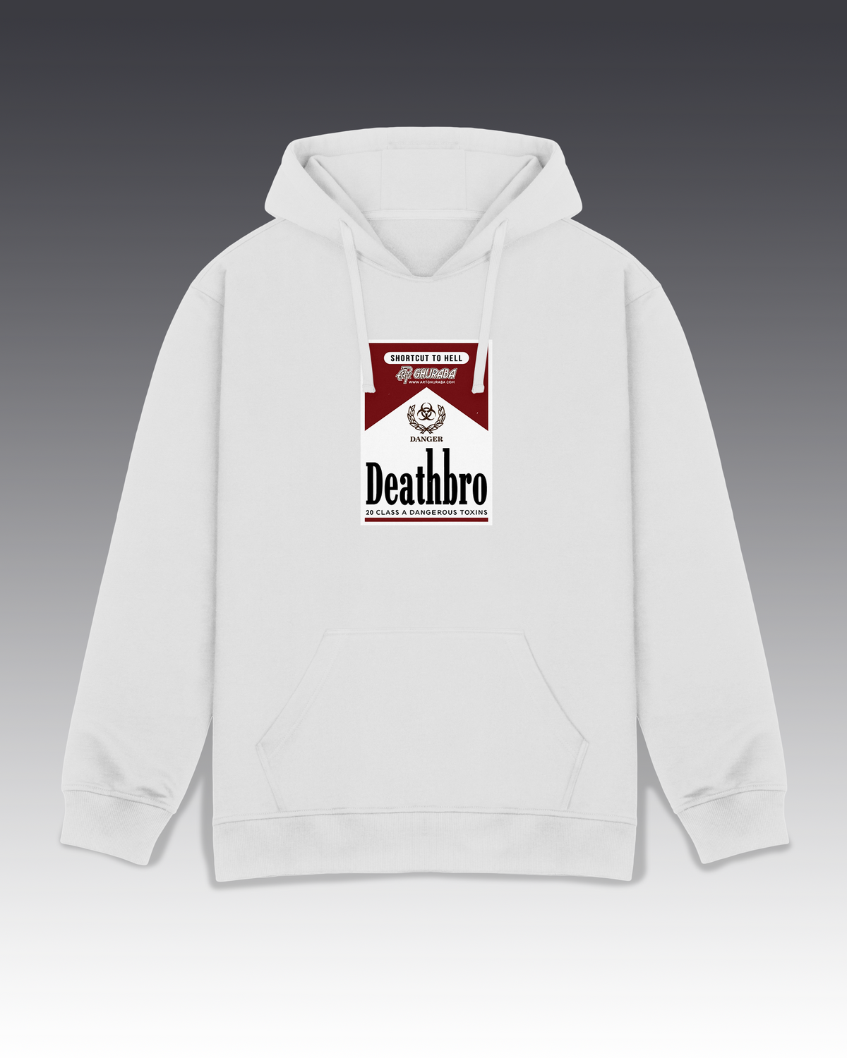 DIYANYONE Original "Deathbro" Hoodie - Heavyweight Cotton Blend Pullover, Dark Humor Pop Culture Graphic Hoodies