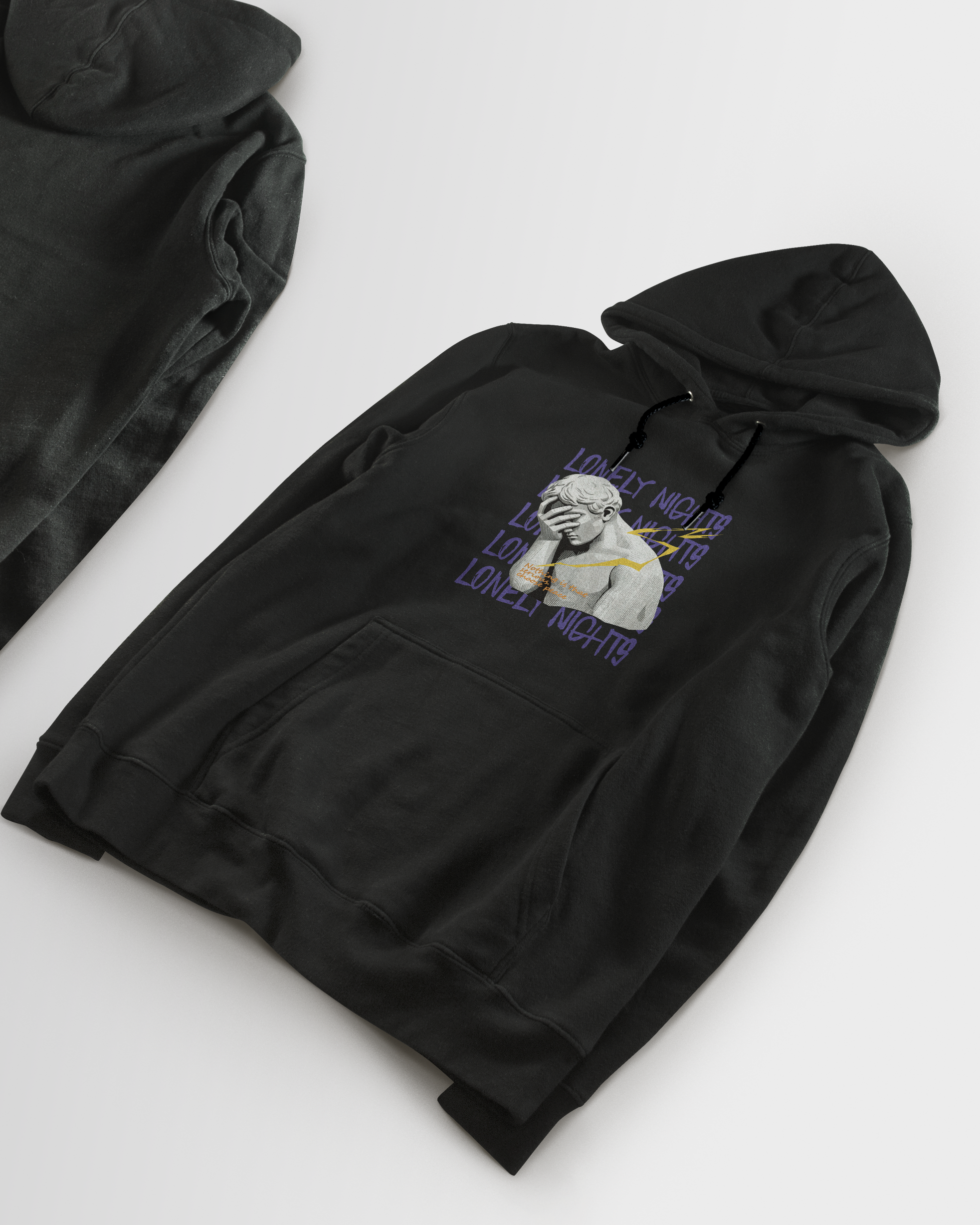 DIYANYONE DIYANYONE Original Vaporwave Hoodies: Lonely Nights Choose Peace