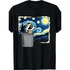 Cute Raccoon Starry Sky Panda T-Shirt