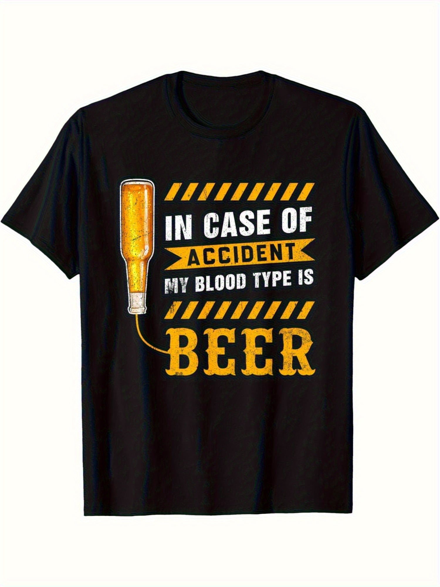 Funny Beer Graphic T-Shirt for Men, Humorous Drinking Quote Tee, Casual Short Sleeve Crew Neck Beer Lover Shirt, Novelty Gift for Dad, Friends