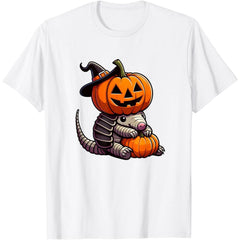 Cute Halloween Armadillo Witch Cartoon T-Shirt