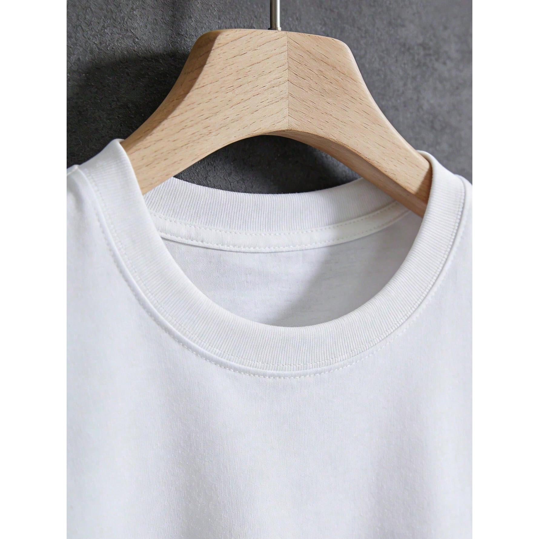 Women's Casual Cotton Short Sleeve Round Neck T-Shirt With Inspirational Text Print, Summer Style, Aesthetic