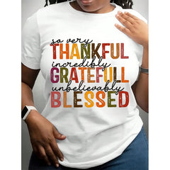 Thankful Inspirational Quote Graphic T-Shirt